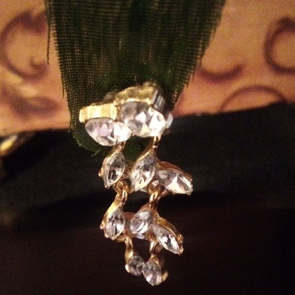 Elegant Gold and Silver Crystal Drop Earrings